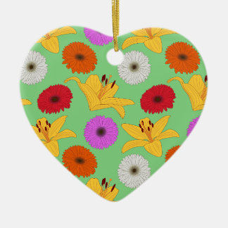 Tropical Blossom Ceramic Ornament