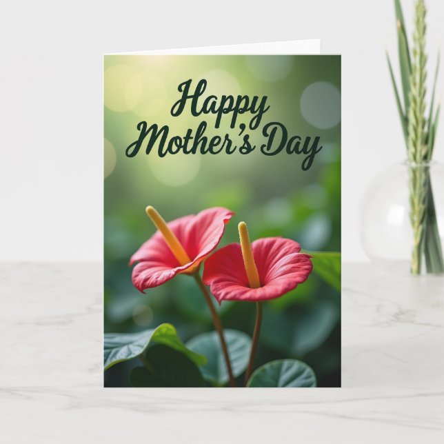 Tropical Blossom Mothers Day Card (Front)