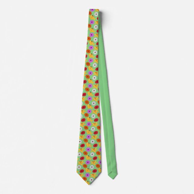 Tropical Blossom Neck Tie (Front)
