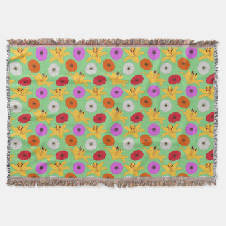 Tropical Blossom Throw Blanket