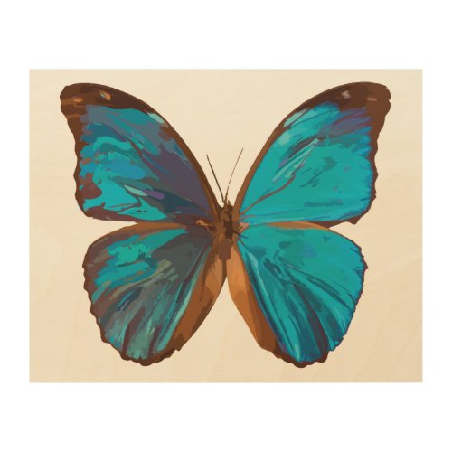 Tropical Blue and Turquoise Gem Butterfly Wood Wall Decor