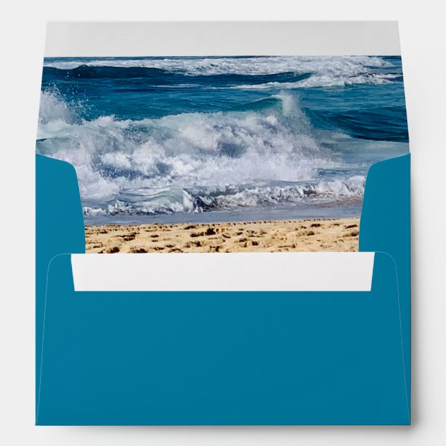 Tropical Blue Beach Envelope (Back (Bottom))