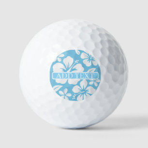 Tropical Blue Beach FLowers Golf Balls