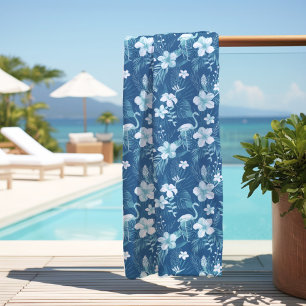 Tropical Blue Beach Towel