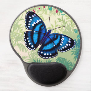 Tropical Blue Butterfly Gel Mousepad