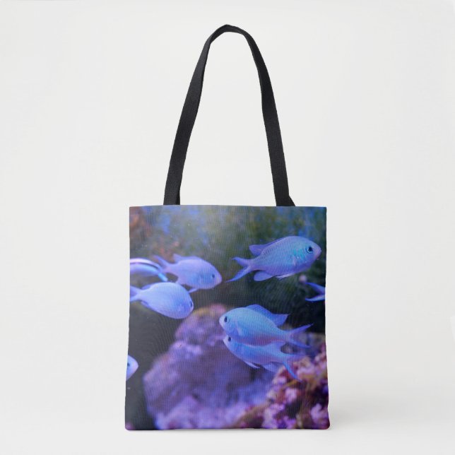 Tropical Blue Fish  Tote Bag (Front)