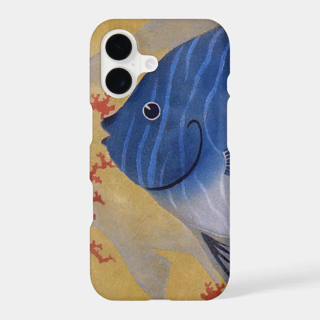 Tropical Blue Fish Vintage Coral Marine Ocean Life Case-Mate iPhone Case |  Zazzle
