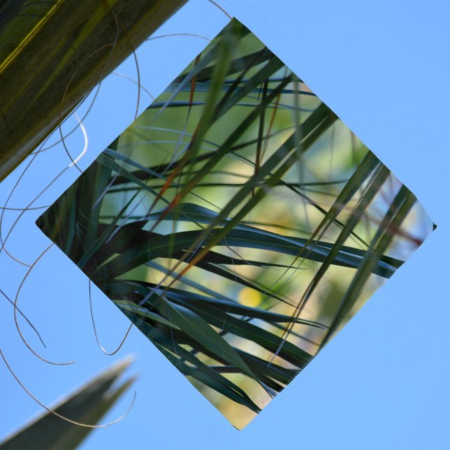Tropical Blue Green Palm Fronds Bandana (Creator Uploaded)