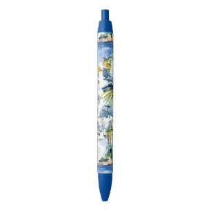 Tropical Blue Mediterranean Wedding Pen