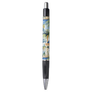 Tropical Blue Mediterranean Wedding Pen