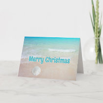 Tropical Blue Ocean Beaches Christmas Cards