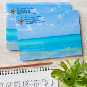 Tropical Blue Ocean Return Address Envelope
