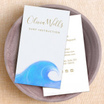 Tropical Blue Ocean Surf Wave  Business Card