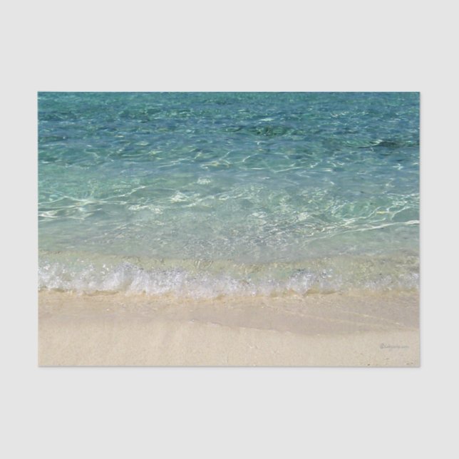 Tropical Blue Ocean Water 1 Tissue Paper (Front)