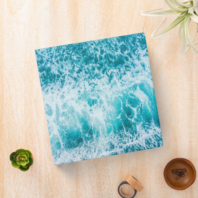 Tropical Blue Ocean Waves 3 Ring Binder (In Situ)