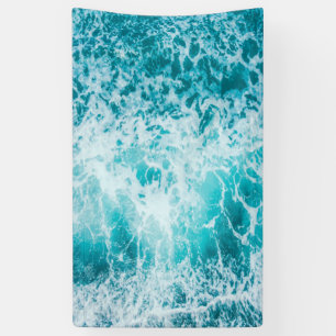 Tropical Blue Ocean Waves Banner