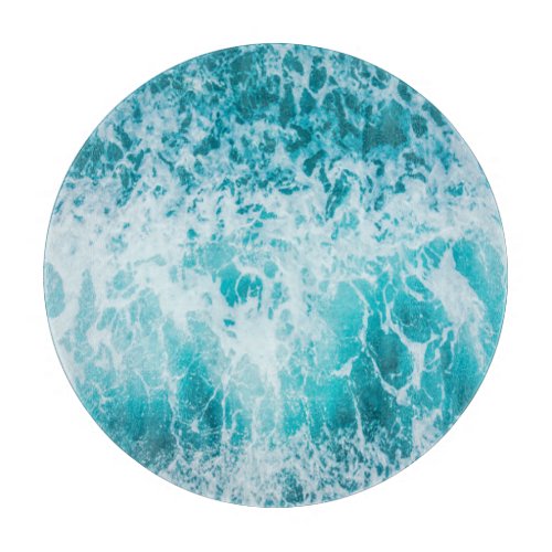 Tropical Blue Ocean Waves Cutting Board