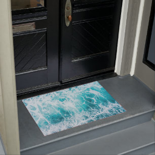 Tropical Blue Ocean Waves Doormat
