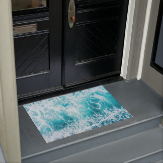 Tropical Blue Ocean Waves Doormat