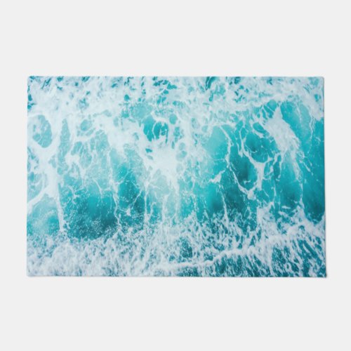 Tropical Blue Ocean Waves Doormat