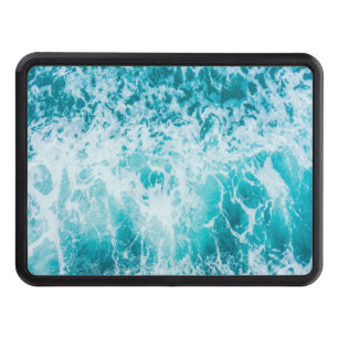 Tropical Blue Ocean Waves Hitch Cover
