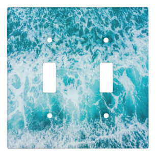 Tropical Blue Ocean Waves Light Switch Cover