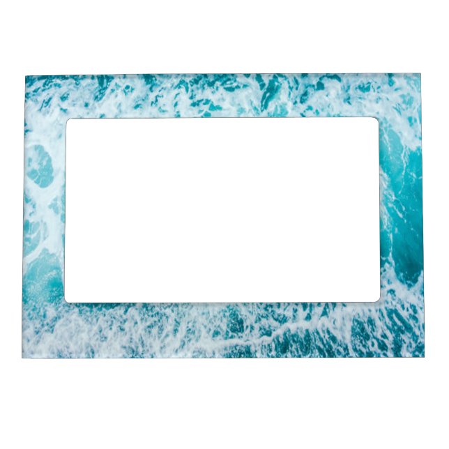 Tropical Blue Ocean Waves Magnetic Frame (Front)