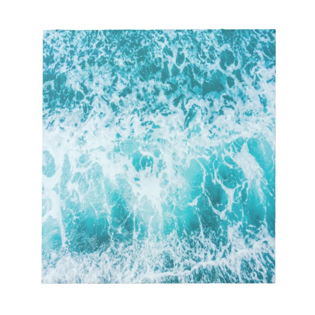 Tropical Blue Ocean Waves Notepad (Front)