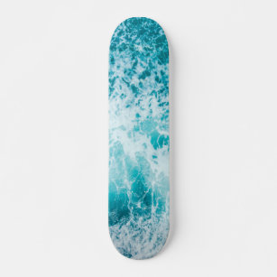 Tropical Blue Ocean Waves Skateboard