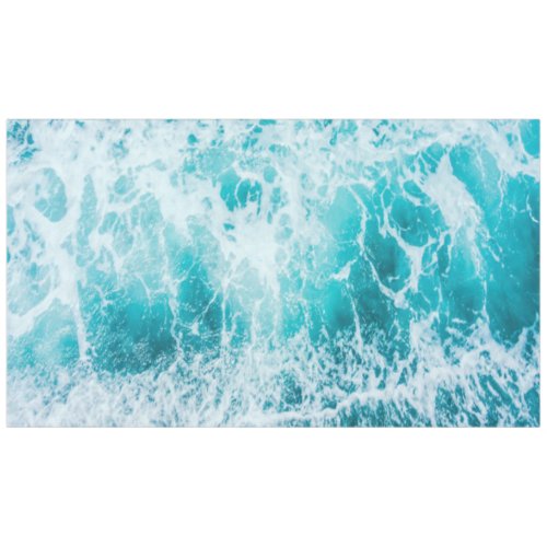 Tropical Blue Ocean Waves Tablecloth