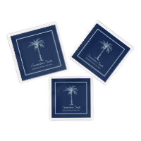 Tropical Blue Pale Teal Palm Tree Custom