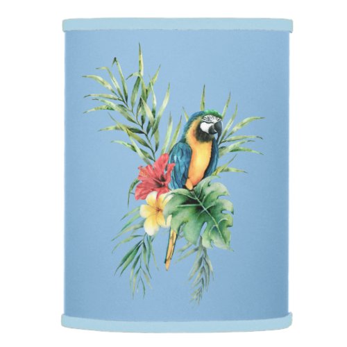 Tropical Blue Parrot Lamp Shade