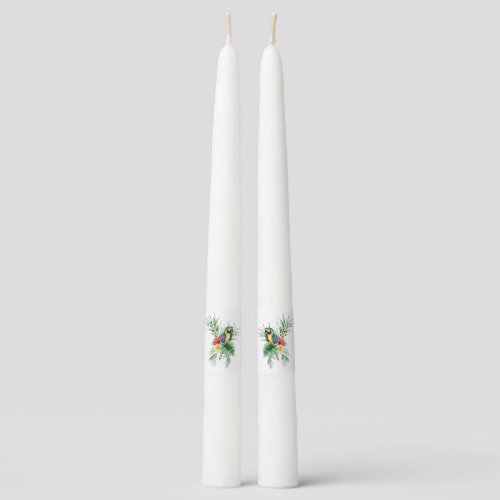 Tropical Blue Parrot Taper Candles