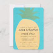 Tropical Blue Pineapple Baby Shower Invite (Front)
