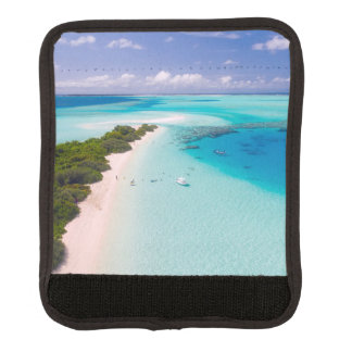 Tropical Blue Sea Island Luggage Handle Wrap