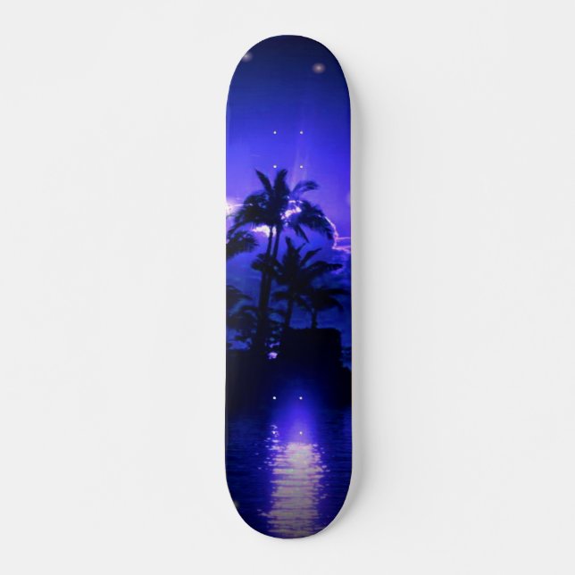 Tropical Blue Skateboard (Front)