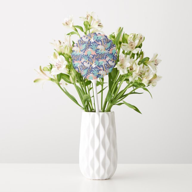 Tropical Blue Sloth Pattern Balloon (Vase)