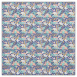 Tropical Blue Sloth Pattern Fabric