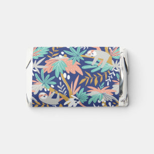 Tropical Blue Sloth Pattern Hershey's Miniatures
