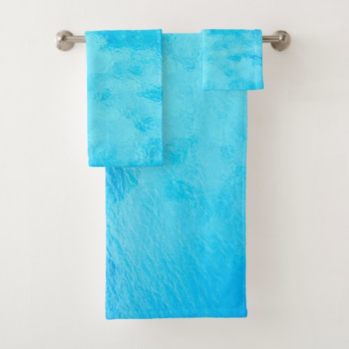 Tropical Blue Water Bath Towel Set