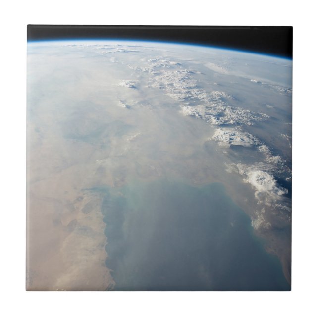 Tropical Blue Waters Of The Persian Gulf. 2 Ceramic Tile (Front)