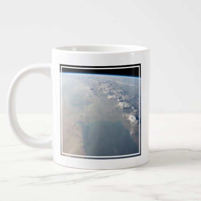 Tropical Blue Waters Of The Persian Gulf. 2 Giant Coffee Mug (Left)