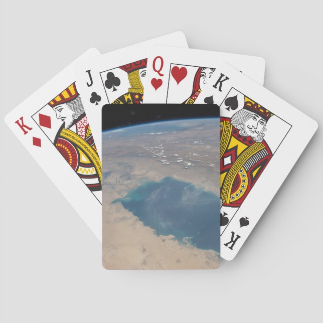Tropical Blue Waters Of The Persian Gulf. Poker Cards (Back)