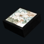 Tropical Blue White Flowers Wedding Gift Box<br><div class="desc">Tropical Blue White Flowers aloha</div>