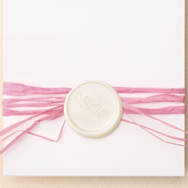 Tropical Blues & Greens Eco-Friendly Beach Wedding Wax Seal Sticker (Front)