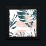 Tropical Blush Gift Box<br><div class="desc">"Tropical Blush II" by June Erica Vess. Features tropical greenery in constrasting colors.</div>