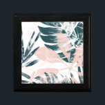Tropical Blush Gift Box<br><div class="desc">"Tropical Blush II" by June Erica Vess. Features tropical greenery in constrasting colors.</div>