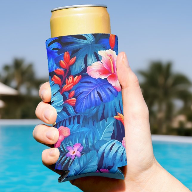 Tropical Blush - Pink Blue Purple Can Cooler (Creator Uploaded)