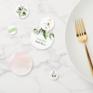 Tropical Blush Pink Floral Table Confetti