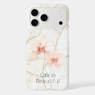 Tropical Blush Pink Orchid Flowers iPhone 17 Pro Max Case
